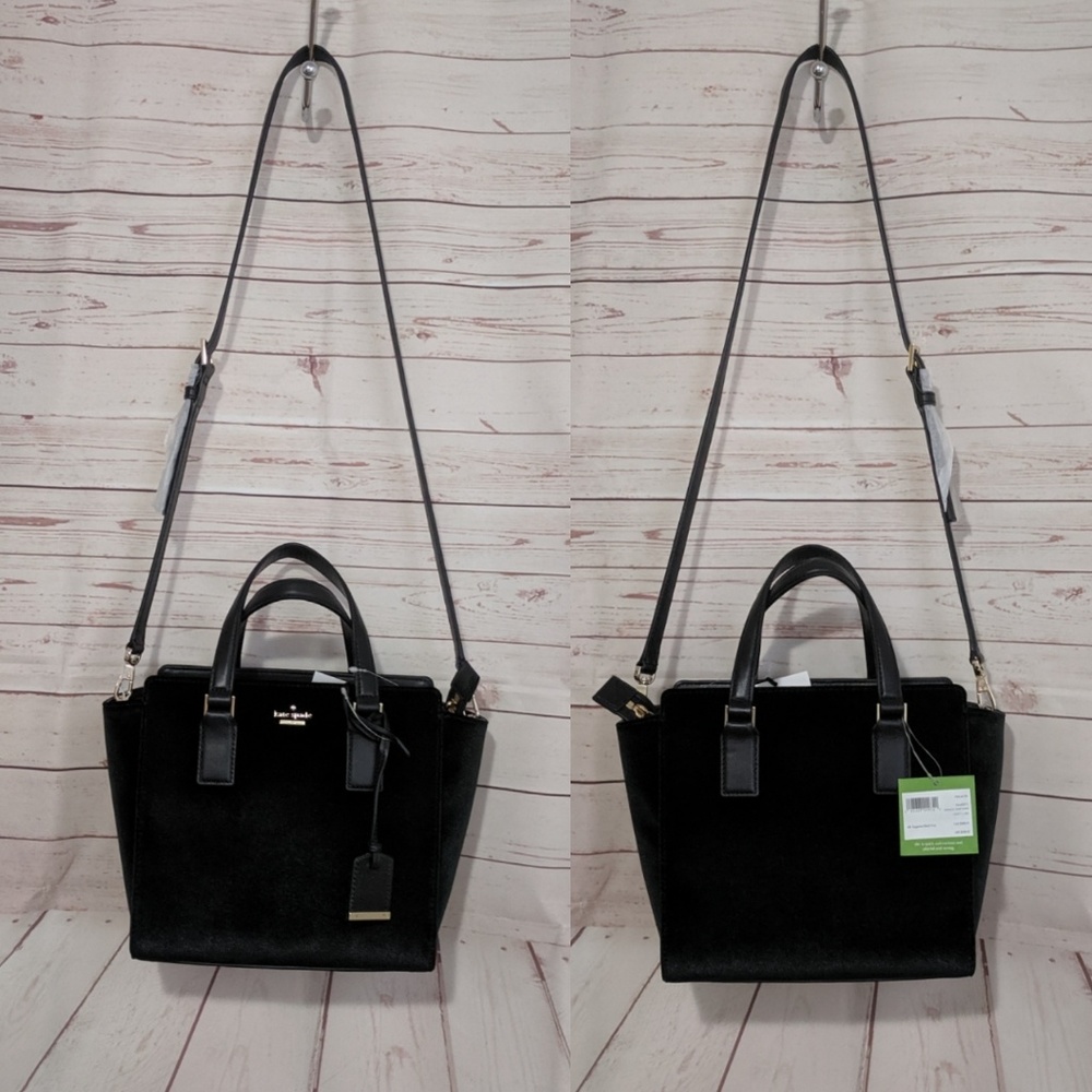 Kate Spade Small Cameron Hayden Velvet Satchel - Picture 6 of 8